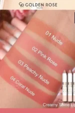 رژ لب مدادی براق کرمی NUDE LOOK گلدن رز - تصویر 2