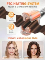 دستگاه ویو کننده مو شیگلم مدل BEACH BABE سایز ۲۵ میلی متر - تصویر 2