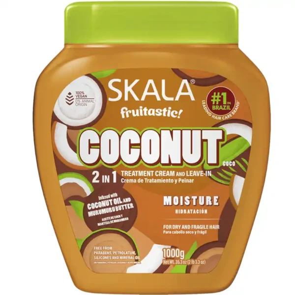 کرم حالت دهنده و آبرسان و تغذیه کننده عمیق نارگیل 2 در 1 اسکالا مدل COCONUT