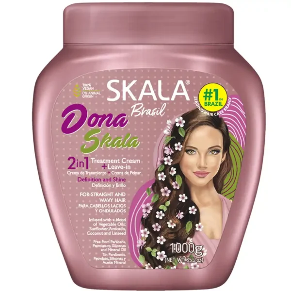 کرم حالت دهنده و درخشان کننده موهای موج دار 2 در 1 اسکالا مدل DONA SKALA