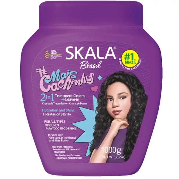 کرم حالت دهنده و آبرسان موی فر کودک 2 در 1 اسکالا مدل MAIS CACHINHOS